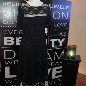 Melrose , black lace dress